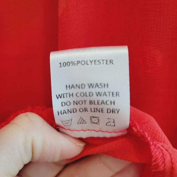 143 Story by Line Up Red Swiss Dots Kimono Cover Up Women's Size Small - Picture 6 of 10